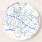 Total Solar Eclipse 2027 Map Getränkeuntersetzer (Vorne)