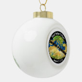 Total Solar Eclipse 2027 Map Keramik Kugel-Ornament (Links)