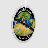 Total Solar Eclipse 2027 Map Ornament (Vorderseite)
