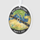 Total Solar Eclipse 2027 Map Ornament (Vorderseite)