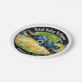 Total Solar Eclipse 2027 Map Pappteller (Schrägansicht)