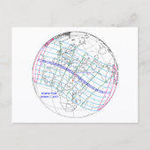 Total Solar Eclipse 2027 Map Postkarte (Vorderseite)
