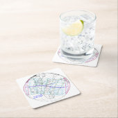 Total Solar Eclipse 2027 Map Rechteckiger Pappuntersetzer (Vor Ort)