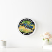 Total Solar Eclipse 2027 Map Runde Wanduhr (Zuhause)