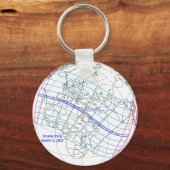 Total Solar Eclipse 2027 Map Schlüsselanhänger (Vorderseite)