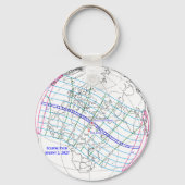 Total Solar Eclipse 2027 Map Schlüsselanhänger (Rückseite)