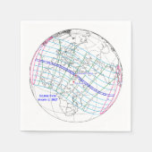 Total Solar Eclipse 2027 Map Serviette (Vorderseite)