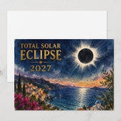 Total Solar Eclipse 2027 Mediterranean  Einladung (Vorne/Hinten)