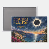 Total Solar Eclipse 2027 Mediterranean  Magnet (Vorderseite/Rückseite)