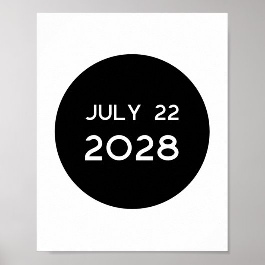 Total Solar Eclipse 2028 New Zealand _1  Poster (Vorne)