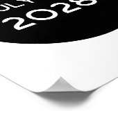 Total Solar Eclipse 2028 New Zealand Poster (Ecke)