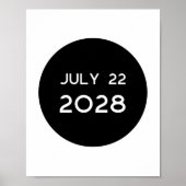 Total Solar Eclipse 2028 New Zealand  Poster (Vorne)