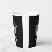 Total Solar Eclipse 4.8.2024 Patriotic USA Karte Pappbecher (Links)