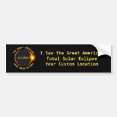 Total Solar Eclipse 4.8.2024 USA Kundenstandort Autoaufkleber (Vorne)