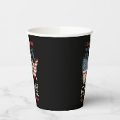 Total Solar Eclipse 4.8.2024 USA Map Personalisier Pappbecher (Links)