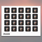 Total Solar Eclipse 4.8.2024 USA Map Personalisier Quadratischer Aufkleber