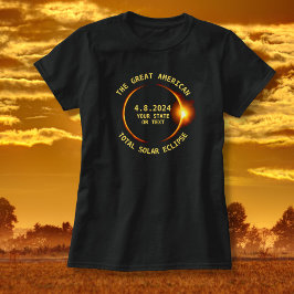 Total Solar Eclipse 4.8.2024 USA Staat hinzufügen T-Shirt