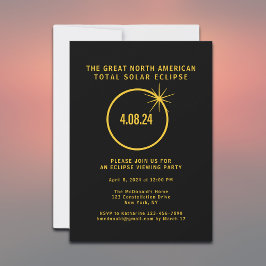 Total Solar Eclipse 4/8/2024 USA Viewing Party Einladung