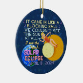Total Solar Eclipse 8. April 2024 American Funny Keramik Ornament (Rechts)