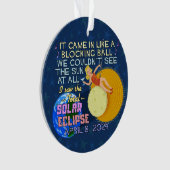 Total Solar Eclipse 8. April 2024 American Funny Ornament (Vorderseite)