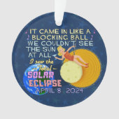 Total Solar Eclipse 8. April 2024 American Funny Ornament (Vorderseite)