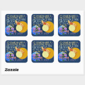 Total Solar Eclipse 8. April 2024 American Funny Quadratischer Aufkleber (Blatt)