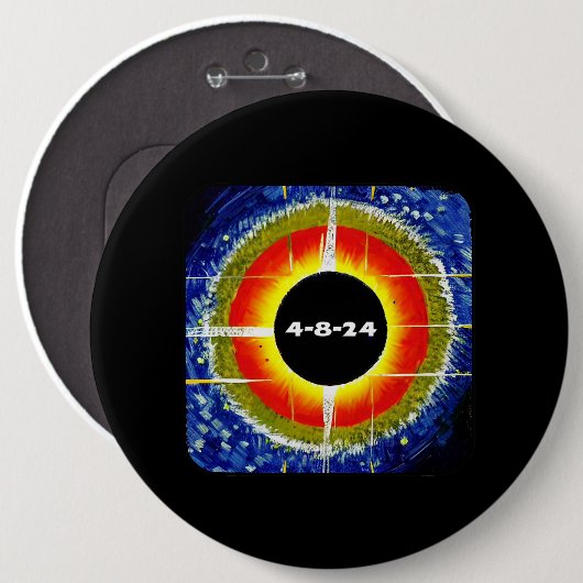 Total Solar Eclipse 8. April 2024 Totality Astron Button (Vorne & Hinten)
