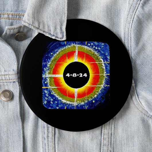 Total Solar Eclipse 8. April 2024 Totality Astron Button (Beispiel)