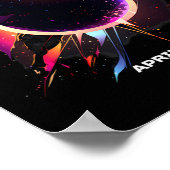 Total Solar Eclipse 8. April 2024 Totality Souveni Poster (Ecke)
