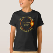Total Solar Eclipse 8. April 2024 USA Ihr Staat T-Shirt (Vorderseite)