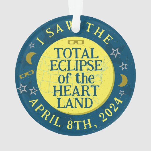 Total Solar Eclipse 8. April 2024 Viewer Souvenir Ornament (Rückseite)