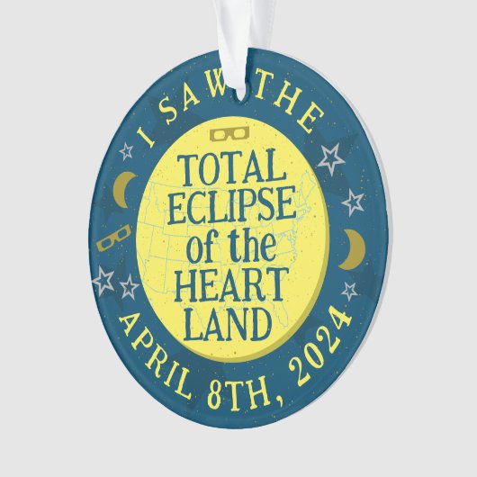 Total Solar Eclipse 8. April 2024 Viewer Souvenir Ornament (Vorderseite)