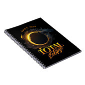 Total Solar Eclipse 8. April, Spiral Foto Notebook Notizblock (Rechte Seite)