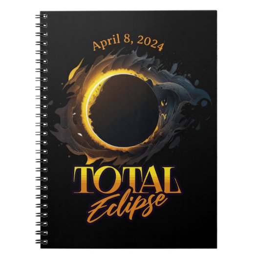Total Solar Eclipse 8. April, Spiral Foto Notebook Notizblock (Vorderseite)