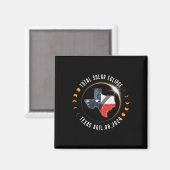 Total Solar Eclipse America Totality Texas 8 April Magnet (Vorderseite/Rückseite)