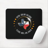Total Solar Eclipse America Totality Texas 8 April Mousepad (Mit Mouse)
