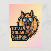 Total Solar Eclipse April 2024 German Shepherd Dog Postkarte (Vorderseite)