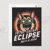Total Solar Eclipse April 2024 German Shepherd Dog Postkarte (Vorne/Hinten)