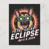 Total Solar Eclipse April 2024 German Shepherd Dog Postkarte (Vorderseite)