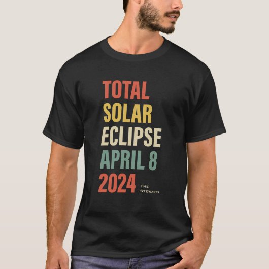 Total Solar Eclipse April 8 2024 Family Keepsake T-Shirt (Vorderseite)
