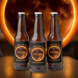 Total Solar Eclipse August 12, 2026 Bierflaschenetikett