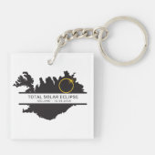 Total Solar Eclipse August 12 2026 – Iceland Schlüsselanhänger (Rückseite)