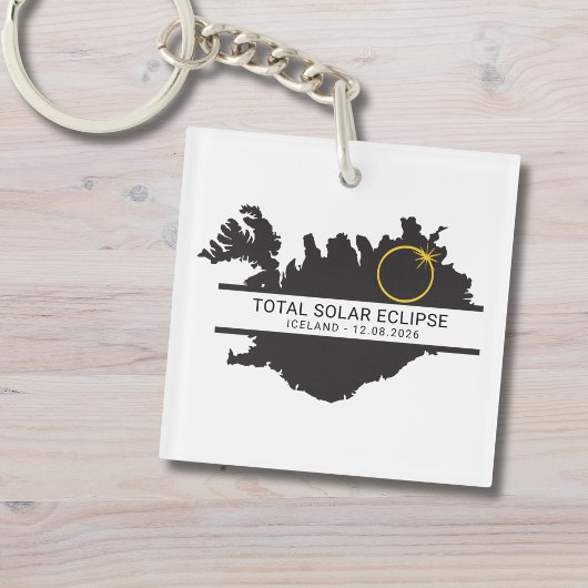 Total Solar Eclipse August 12 2026 – Iceland Schlüsselanhänger