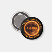 Total Solar Eclipse August 12, 2026 Magnet (Vorderseite/Rückseite)