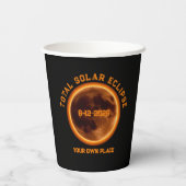 Total Solar Eclipse August 12 2026 Pappbecher (Rückseite)