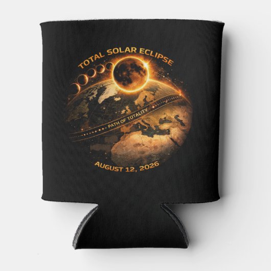 Total Solar Eclipse August 12 2026-Path of Totalit Dosenkühler (Vorderseite)