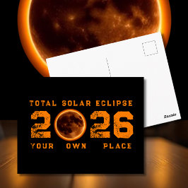 Total Solar Eclipse August 12 2026 Postkarte