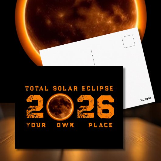 Total Solar Eclipse August 12 2026 Postkarte