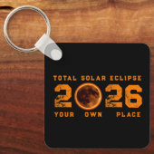 Total Solar Eclipse August 12 2026 Schlüsselanhänger (Vorderseite)