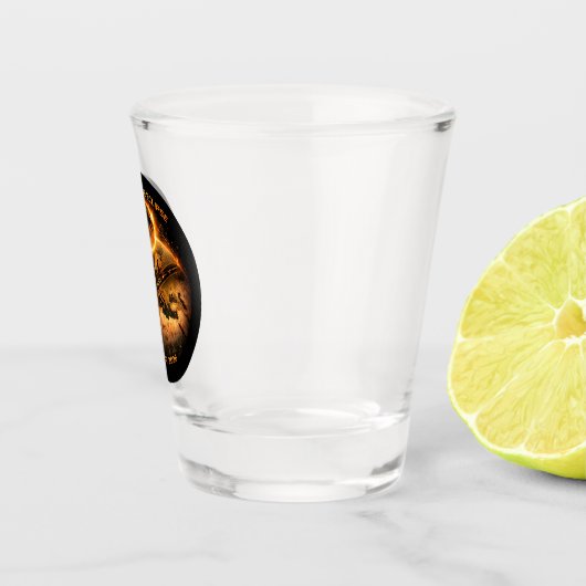 Total Solar Eclipse August 12 2026 Schnapsglas (Rechts)